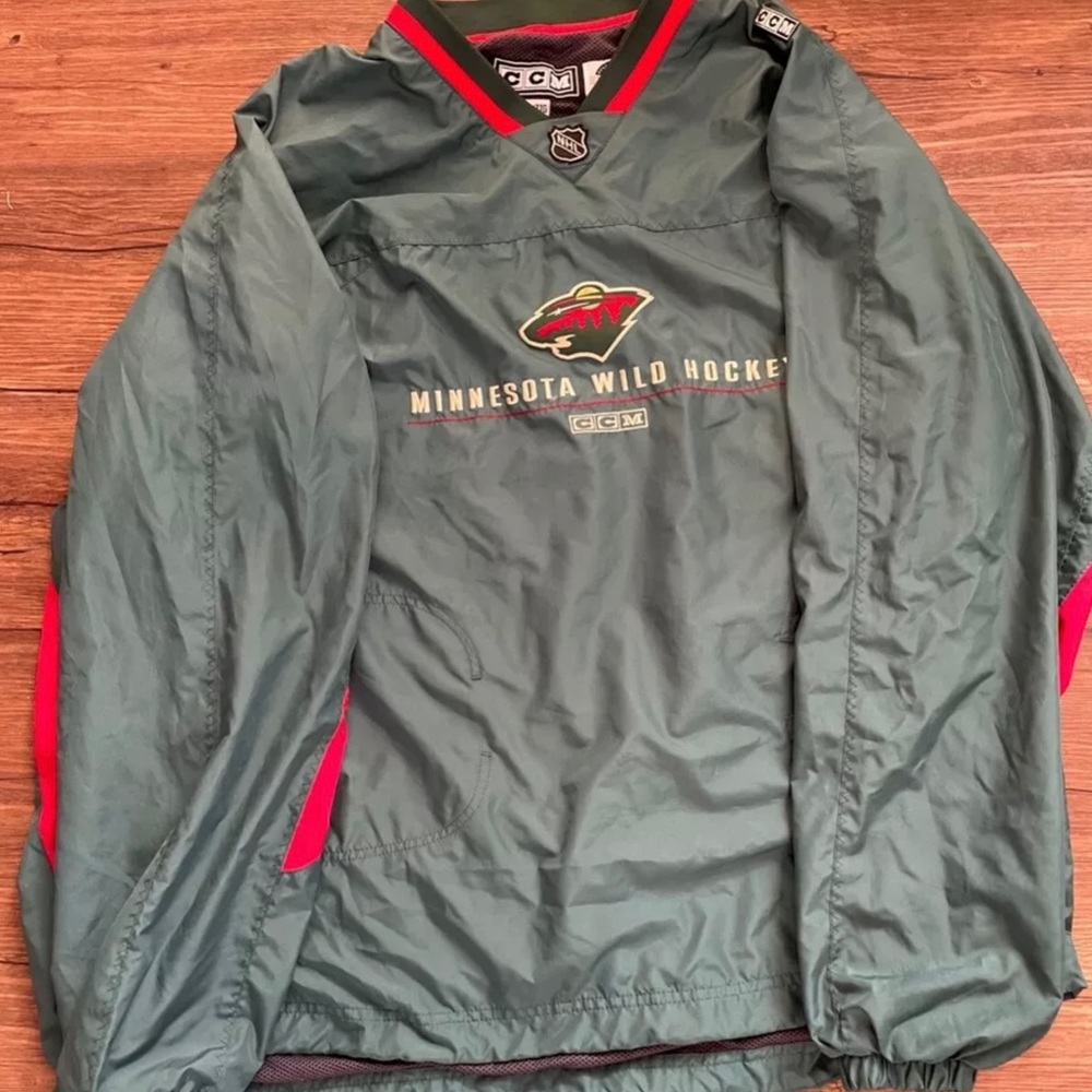 MINNESOTA WILD 2XL WINDBREAKER VINTAGE NHL HOCKEY